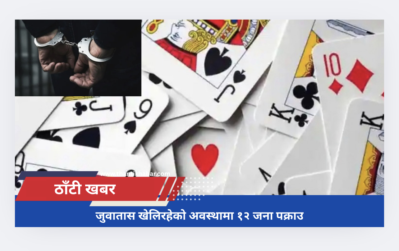 जुवातास खेलिरहेको अवस्थामा १२ जना पक्राउ