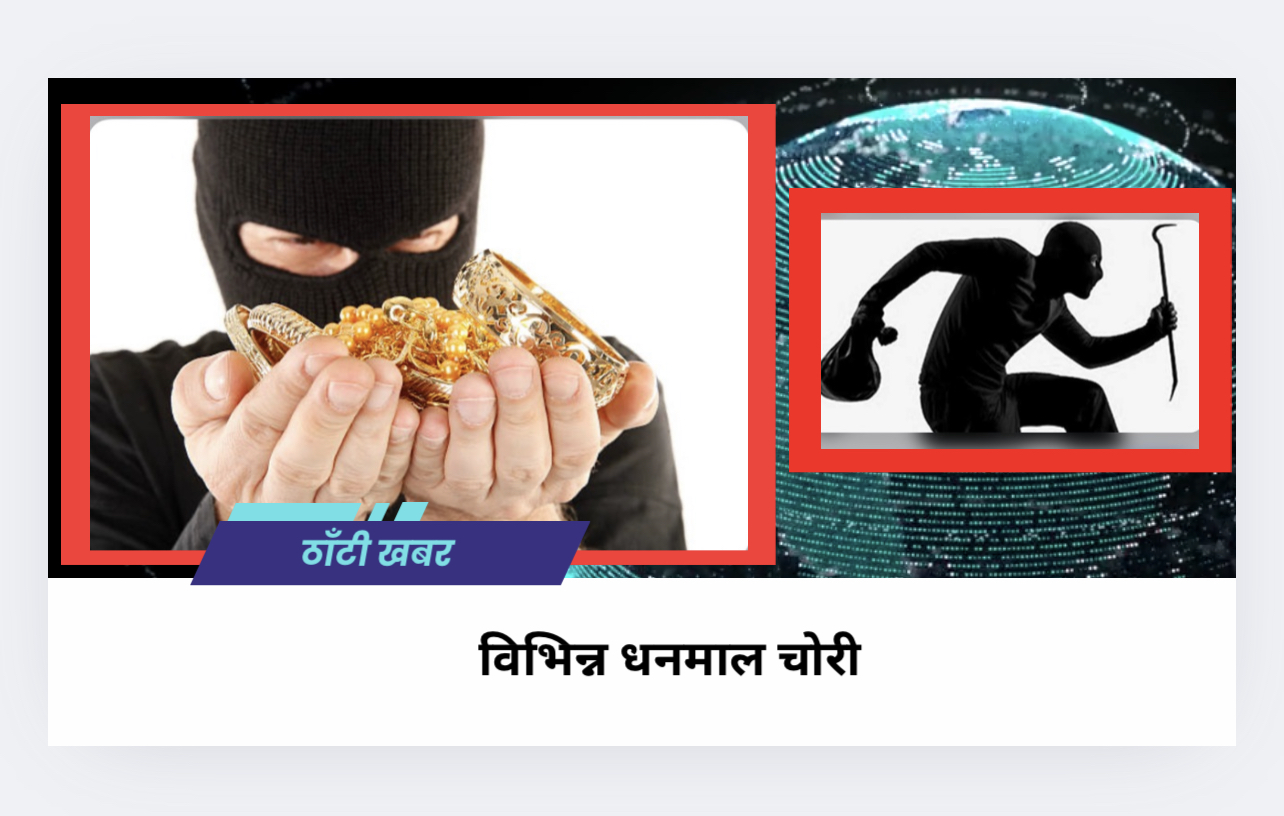 विभिन्न धनमाल चोरी