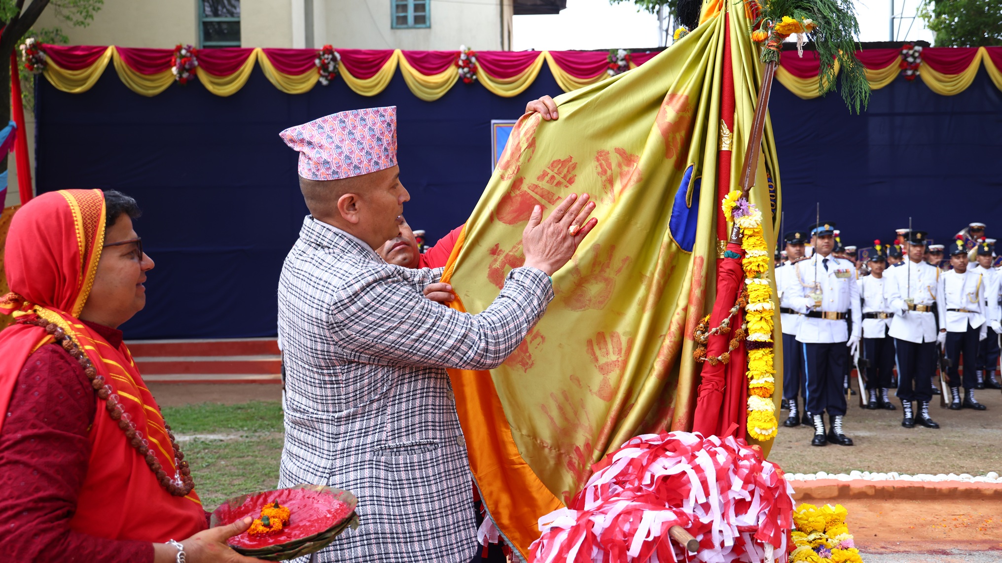 चैते दशैंमा प्रहरी मुख्यालयमा विशेष मौलो पूजा, IGP कार्कीको उपस्थितिमा भव्य कार्यक्रम