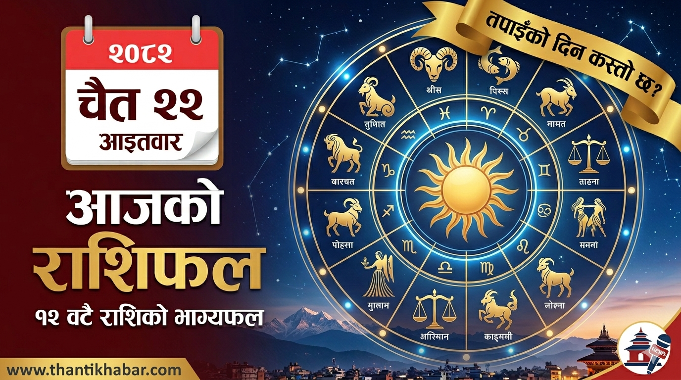आजको राशिफल: २०८२ चैत २२ गते, आइतवार