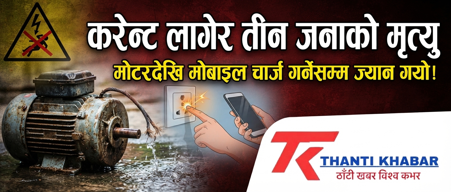 करेन्ट लागेर तीन जनाको मृत्यु, मोटरदेखि मोबाइल चार्ज गर्नेसम्म ज्यान गयो