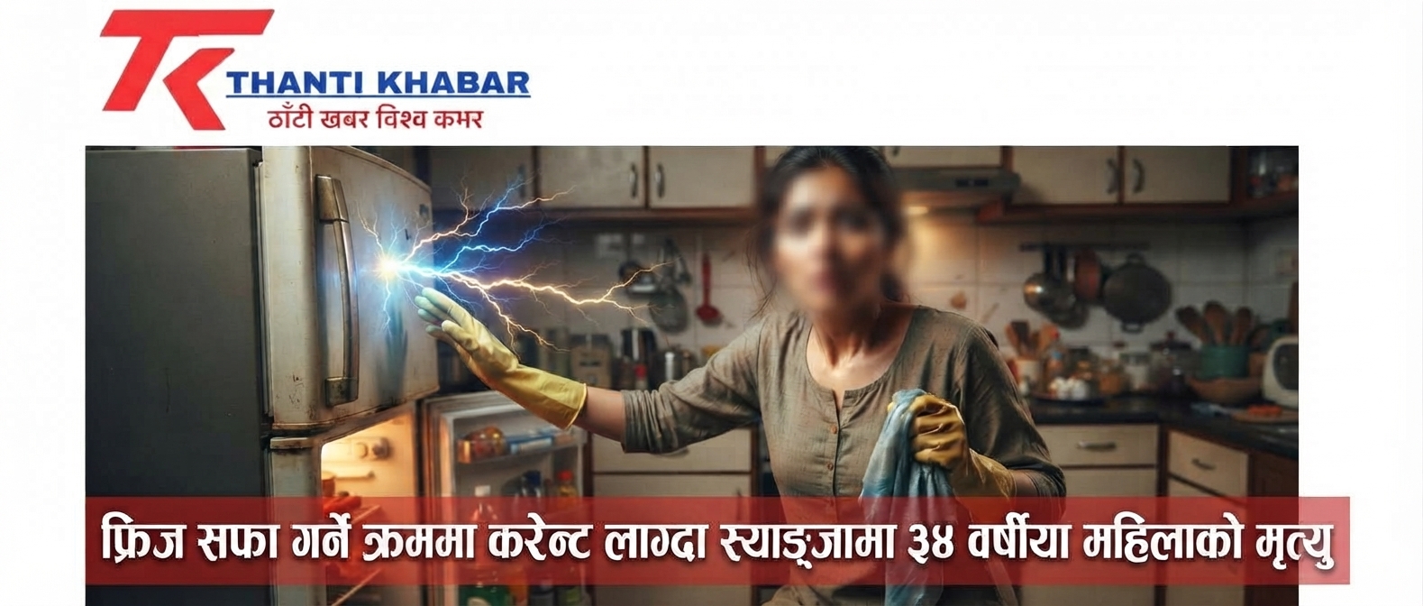 फ्रिज सफा गर्ने क्रममा करेन्ट लाग्दा स्याङ्जामा ३४ वर्षीया महिलाको मृत्यु